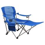 Kamp-Rite KAMPCC Outdoor Camping Furniture Beach Patio Sports Folding Lawn Chair with Detachable Footrest and Cup Holders