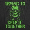 Mens Funny T Shirts Trying To Keep It Together Sarcastic Halloween Frankenstein Graphic Tee For Men - Crazy Dog Men's T Shirt - image 2 of 4