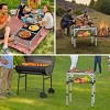 Syemin Folding Tables Adjustable 2ft Portable Pinic Table, Folding Camping Table, Foldable Lightweight Patio Side Table, Black, 23.82"*15.83"*23.63" - 2 of 4
