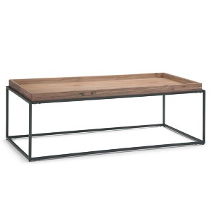 47" Avila Tray Top Coffee Table Natural Acacia - WyndenHall: Sturdy Mid Century Modern Design - 1 of 4