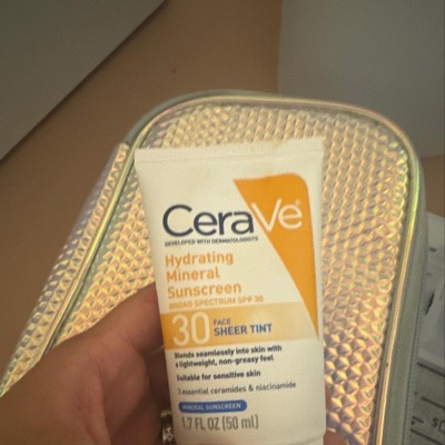 Cerave Hydrating Mineral Tinted Face Sunscreen Lotion - Spf 30 - 1.7 Fl Oz  : Target