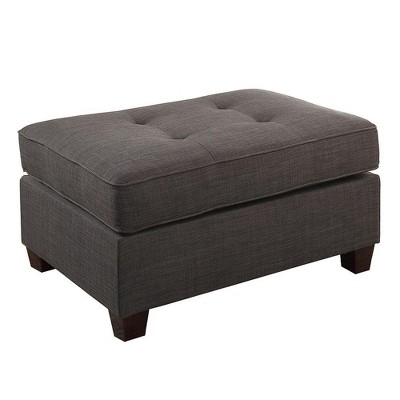 Poundex,Poundex Tufted Fabric Cocktail Ottoman