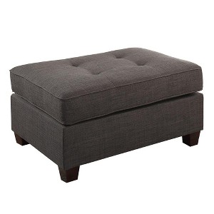 Poundex,Poundex Tufted Fabric Cocktail Ottoman - 1 of 4