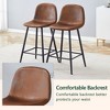 NicBex Set of 2 Bar Stools for Kitchen Island,Integrated Design Counter Bar Stools with Back and Metal Legs,Bar Chairs for Dining Rooms,Kitchens - 4 of 4