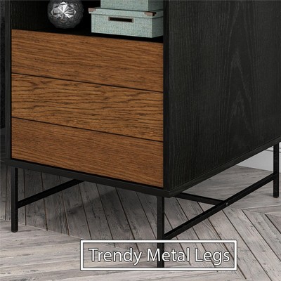 Reznor Nightfall Oak Square End Table with Open Cubby