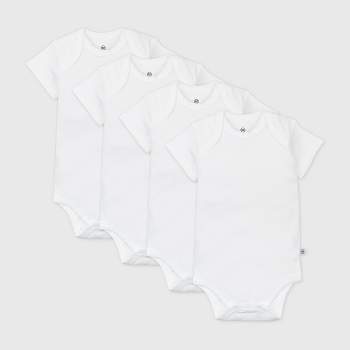 HONEST BABY CLOTHING Organic Cotton Short Sleeve Bodysuits - 3 Pack