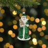 Northlight Nordic Santa Hanging Glass Christmas Ornament - 5.5"  - Green and Silver - 2 of 4