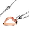 West Coast Jewelry Women's Open Heart Rose Gold Plated Stainless Steel Necklace - 19" - 3 of 3