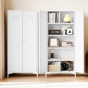 SweDrea 61" H White Storage Cabinet with Feets - 1 of 1