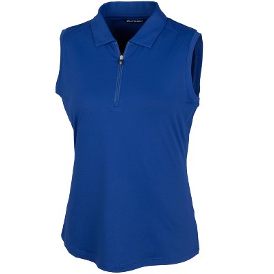 Cutter & Buck Forge Stretch Womens Sleeveless Polo Shirt - Tour Blue ...