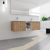 Vynxaria 60 Inch Soft Close Doors Bathroom Vanity With Sink, Two Small Storage Shelves, 24" and 12" Combination Cabinet - 2 of 4