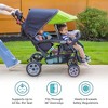 Gaggle by Foundations Compass 4 Seat Quad Stroller, All Terrain Tubeless Wheels, Easy Fold  (Black) - 4 of 4