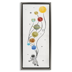 Stupell Industries Whimsical Astronaut Floating Balloon, 11" x 25" - 1 of 4