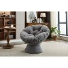 Papasan Chair w/Cushion and Frame,Oversized Comfy Chenille Upholstered Round Swivel Accent Chair for Living Room Bedroom - 4 of 4