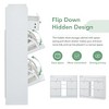 Vynxaria Modern Minimalist Shoe Cabinet 19-Pair Capacity, Flip-Down Hidden Drawers, Particle Board, 2 Small Drawers - 4 of 4