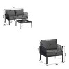 9 PCS Patio Conversation Set, Modern Sectional with 2 Square Glass Coffee Tables, Plastic Frame Chair with Polyester Cushion-Coolbibila - 4 of 4