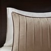 Sapphtopaz 7 Pcs Faux Suede Comforter Set Bedding Set Quilt Set with Decorative Pillow, Pintuck Detail Decoration - 3 of 4