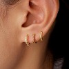 Inerney Gold Huggie Hoop Earrings Set for Women, Dainty Small Sterling Silver Earring Stacks Hypoallergenic Jewelry for Multiple Piercings - 3 of 4