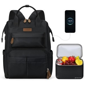 Work Backpack with Insulated Lunch Bag, Fits 17.3 Inch Laptop, Water-Resistant Carry On - 1 of 4