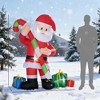 NAYSAYE 6FT Christmas Inflatable Santa Claus with Candy Cane and Gift Boxes Holiday Decoration for Yard Outdoor Display, White, 59"*29.5"*72" - 2 of 4