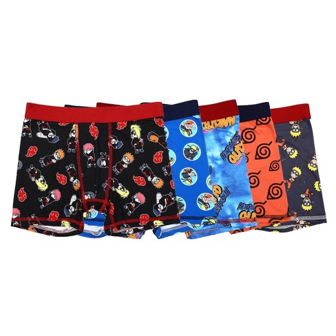 Naruto Shippuden Character Print Multipack Boys Boxer Briefs Underwear-size-4  : Target