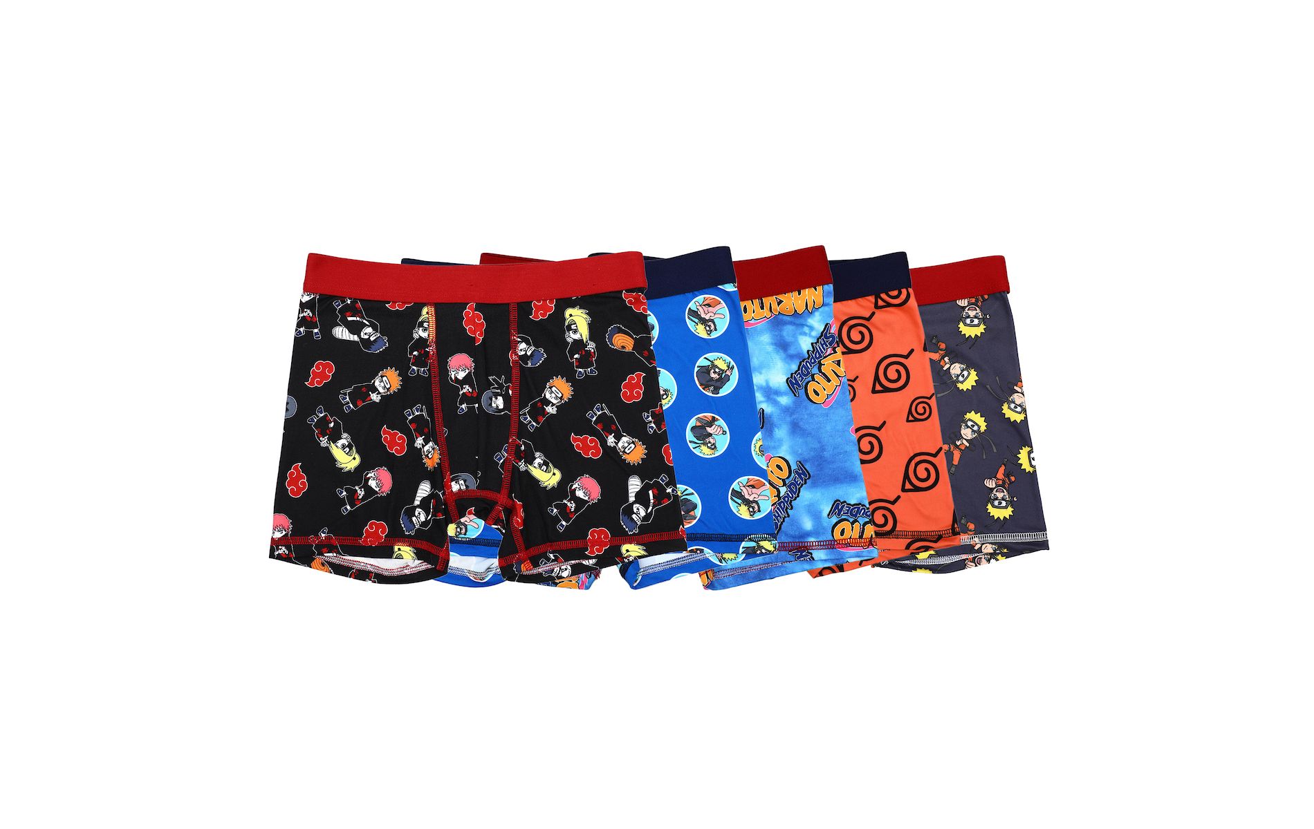 Naruto Shippuden Character Print Multipack Boys Boxer Briefs Underwear