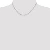 Black Bow Jewelry 1.3mm, Sterling Silver Beaded Cable Chain Necklace - 2 of 4