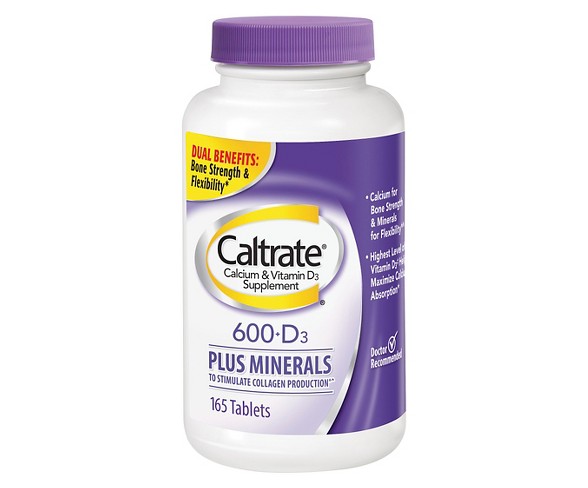 Caltrate   Advanced 600 & D3 Plus Minerals Calcium Dietary Supplement s - 165ct