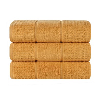 6pc Bath Towel Set Yellow Checkered Daisy - Kapoor Home : Target