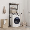 VidaXL Washing Machine Shelf Smoked Oak 26.4 in.x9.8 in.x64.2 in. Engineered Wood - 3 of 4