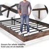 PAGED Floating Bed Frame with LED Lights, Bed Frame with Upholstered Headboard, No Box Spring Needed - 3 of 4