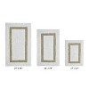 Hotel 3 PC Bath Rug 100% Premium Cotton Tufted Weave Two Tone Reversible Bathroom Rug, Super Soft Absorbent, Machine Washable Bath Mat - 2 of 4
