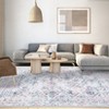 Machine Washable Rugs for Living Room Non-Slip Vintage Floral Print Distressed Throw Area Rugs for Bedroom Stain Resistant Low Pile No Shed Rug - 4 of 4