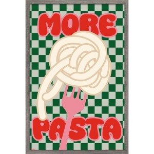Trends International Reinders: Food - Love Pasta Framed Wall Poster Prints Barnwood Framed Version 14.725" x 22.375" - 1 of 4