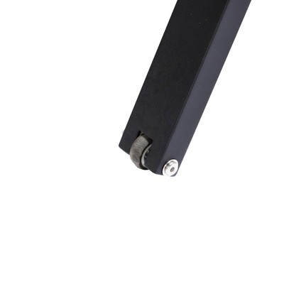 Marlin Black Aluminum Patio Chaise Lounge Chair with White Sling