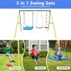 BABYYER Metal Swing Set, Playground Set with 2 Swings and 1 Rope, Backyard Playset for Kids 3-12, Perfect for Outdoor Fun and Family Activities - 2 of 4