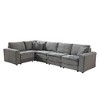 CAVINAS 4/5/6-Seater Modular Sectional Sofa,Cloud Couch Sectional,Conversible Sleeper Sofa for Living Room,3 Throw Pillows - 2 of 4