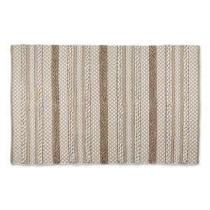 Design Imports Handloomed Slub Stripe Stone & White - 4 X 6 Ft - 1 of 4