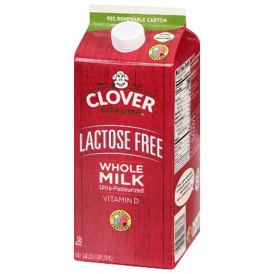 Clover Sonoma UHT Lactose Free Whole Milk - 0.5gal