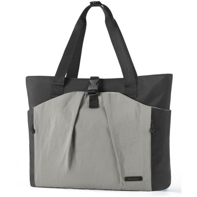 Beach Bag with Cooler, Mesh Beach Tote Bag with Zipper and Pockets Large Packable