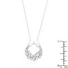 Slickblue Holiday Wreath Pendant Necklace for Women, Rhodium Plated, Multicolor/Clear Crystals, Bezel Setting, 16” Chain - 2 of 3