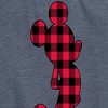 Women's - Disney - Mickey Plaid Short Sleeve Graphic T-Shirt - image 2 of 4