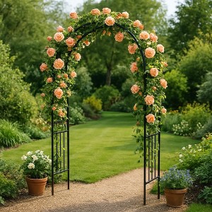 Metal Pergola Arbor, Easy Assemble Garden Arbor for Various Climbing Plant Wedding Garden Arch Bridal Party Decoration - 1 of 4