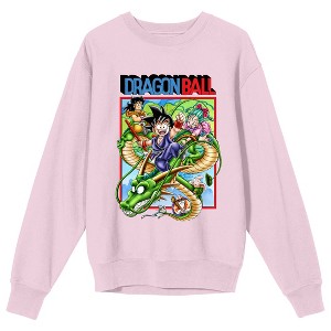 Dragon Ball Classic Poster Art Crew Neck Long Sleeve Cradle Pink Women's Sweatshirt - 1 of 2