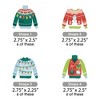 Big Dot of Happiness Colorful Christmas Sweaters - Paper Straw Decor - Ugly Sweater Holiday Party Striped Decorative Straws - Set of 24 - 2 of 4