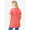 Woman Within Plus Size Short-Sleeve Scoopneck Embroidered Tunic - 3 of 4