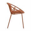 SKRAN Set of 2 Patio Dining Chairs, Stackable Chairs with Breathable Design Modern Simple Art Style,Metal Legs and Plastic Backrest - 4 of 4