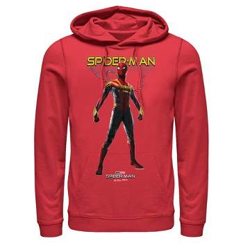 Men's Marvel Spider-man: No Way Home Who Is The Spider-man Pull Over Hoodie  - Red - 2x Large : Target