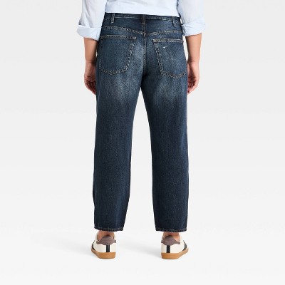 Women's Mid-Rise Boyfriend Jeans - Universal Thread Dark Blue