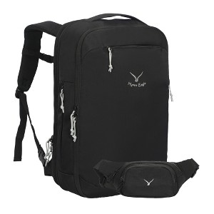 Hynes Eagle 40L TSA Friendly Travel Backpack + Fanny Pack-Black - 1 of 4